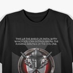 Bold Armor of God Verse-Inspired Artwork T-Shirt