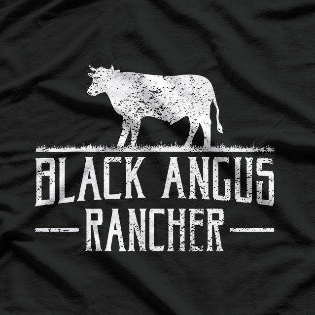 Black Angus Cow Rancher T-Shirt