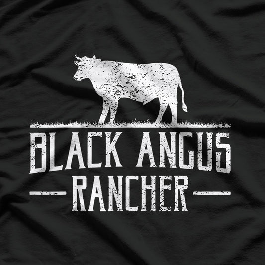 Black Angus Cow Rancher T-Shirt