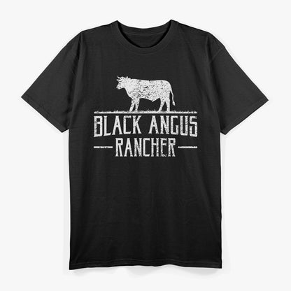Black Angus Cow Rancher T-Shirt