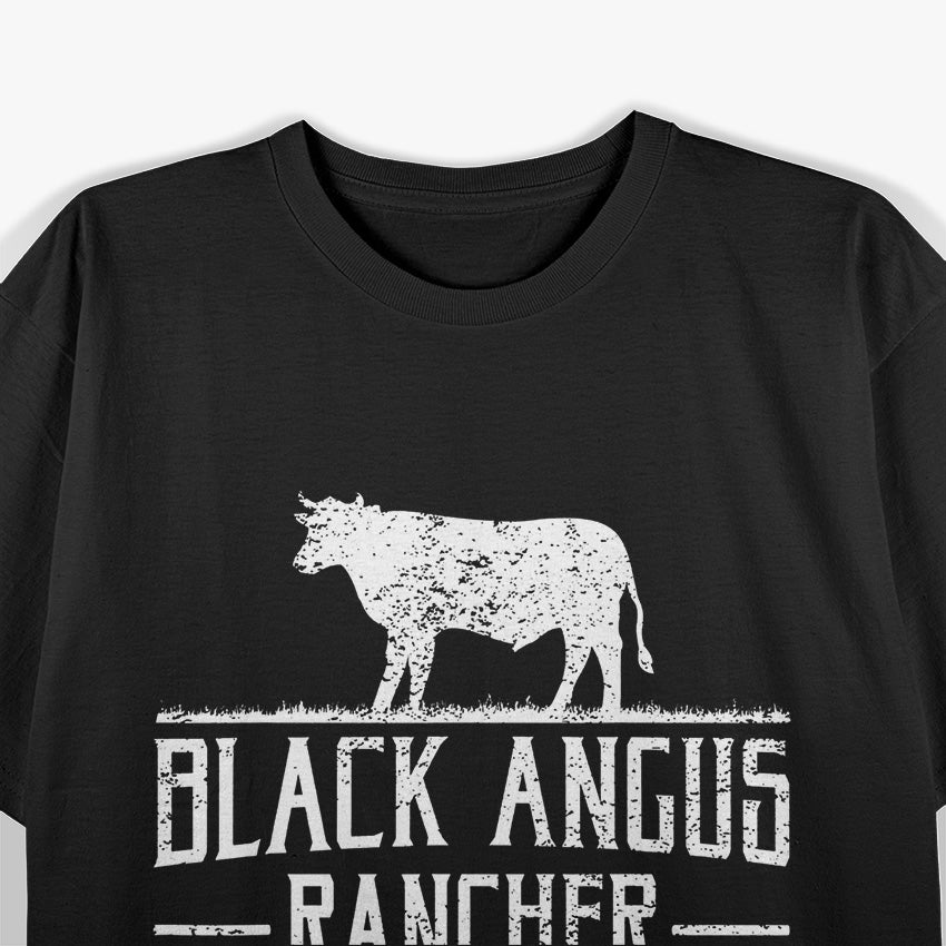 Black Angus Cow Rancher T-Shirt