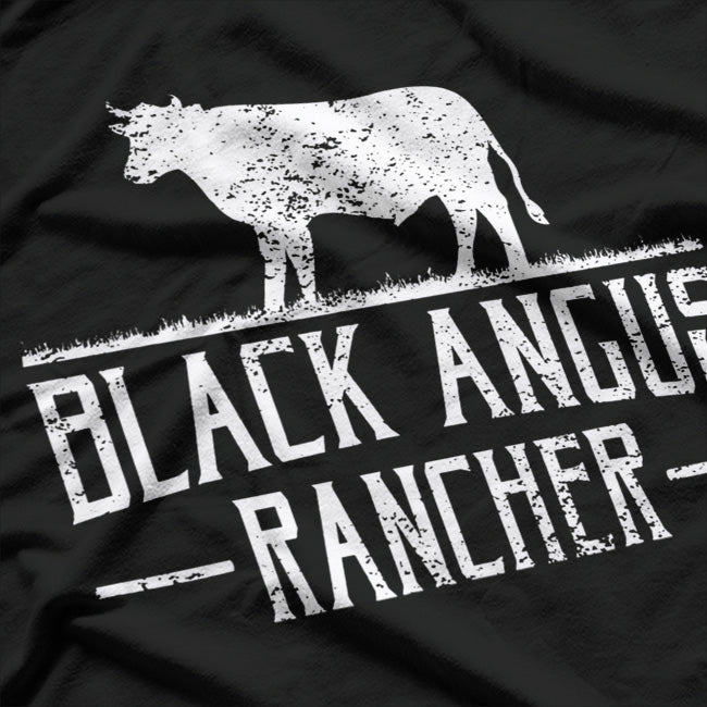 Black Angus Cow Rancher T-Shirt