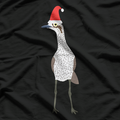 Christmas Bush Stone-Curlew Bird Art on Black Nature T-Shirt