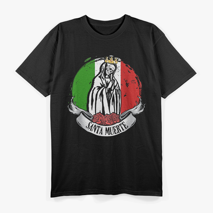 Mexican Flag Santa Muerte, Woman Skeleton, Mexico T-Shirt