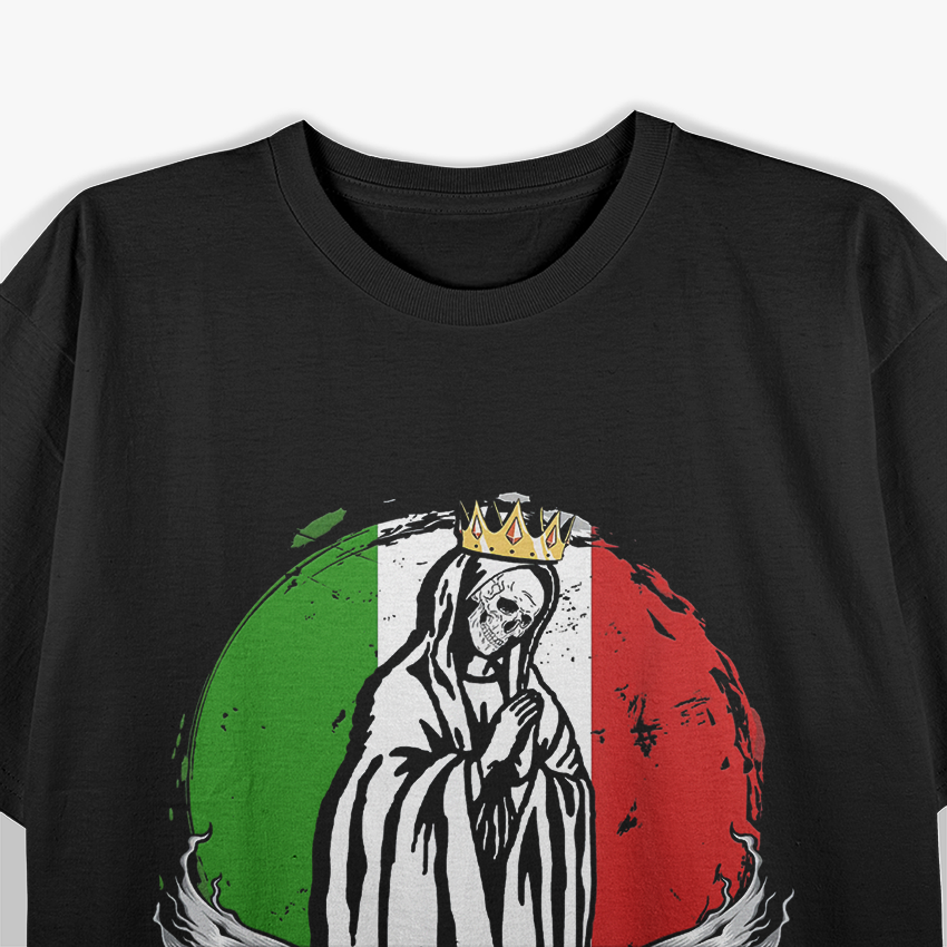 Mexican Flag Santa Muerte, Woman Skeleton, Mexico T-Shirt