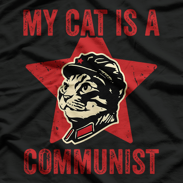 Vintage Cat Lover – My Cat Is a Communist Funny T-Shirt