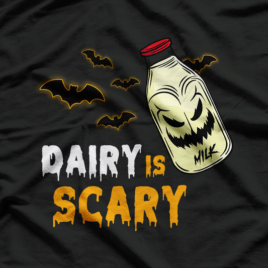 Funny Vegan Halloween, Dairy Is Scary T-Shirt