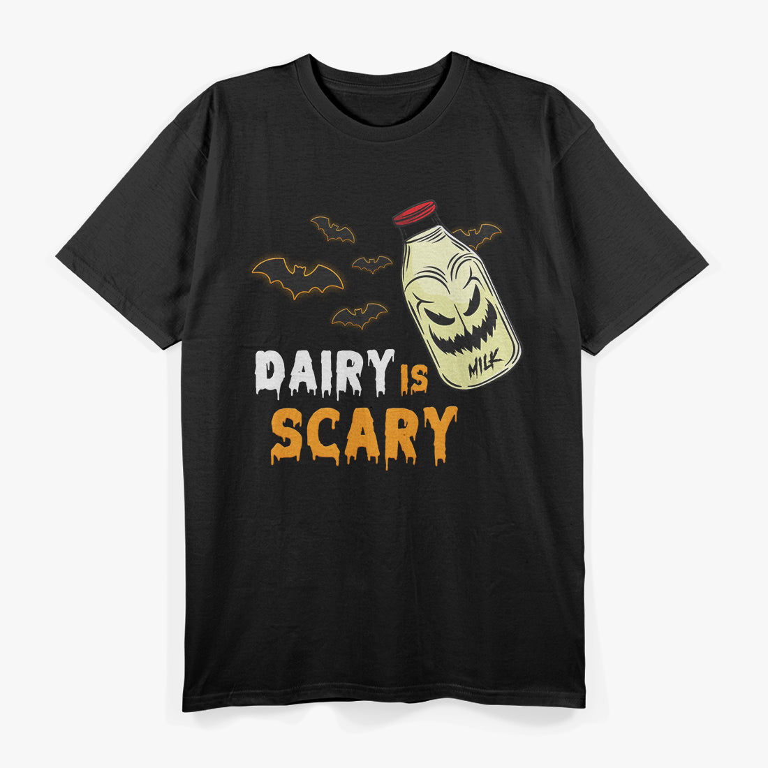 Funny Vegan Halloween, Dairy Is Scary T-Shirt