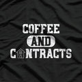 Real Estate Contracts Coffee Realtor Broker Agent Hustle T-Shirt
