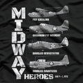 The Battle of Midway: WWII Plane Spotting T-Shirt
