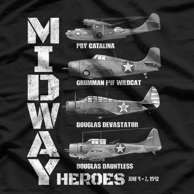 The Battle of Midway: WWII Plane Spotting T-Shirt
