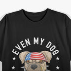 Even My Dog Hates Biden Bold Pit Bull Dog Humor T-Shirt