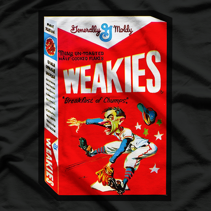 Weakies Funny Parody Cereal Box Style Graphic T-Shirt