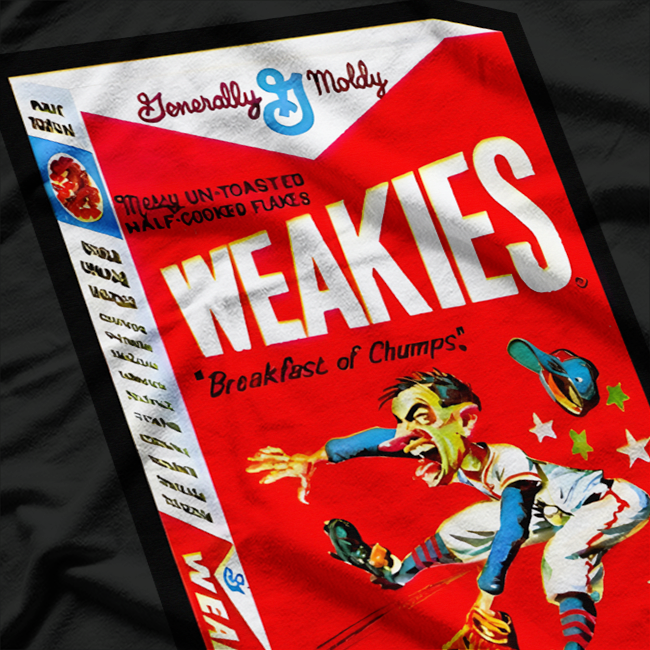 Weakies Funny Parody Cereal Box Style Graphic T-Shirt