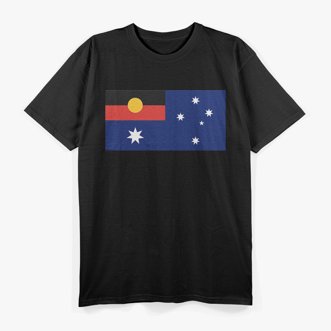 Australian Flag with Aboriginal Flag T-Shirt