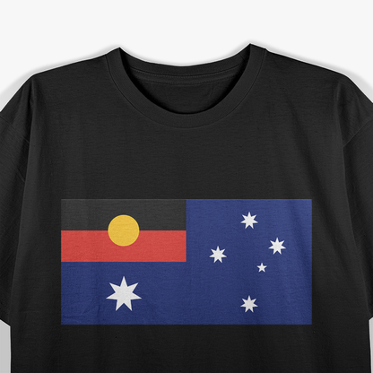 Australian Flag with Aboriginal Flag T-Shirt