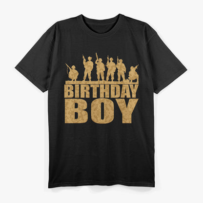 Birthday Boy Army Party Camo Military Celebration T-Shirt