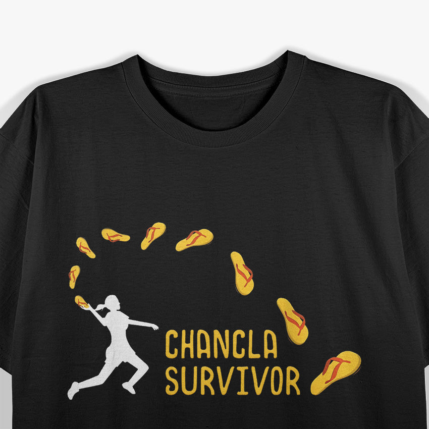 Chancla Survivor - Funny Latino Mom Discipline T-Shirt