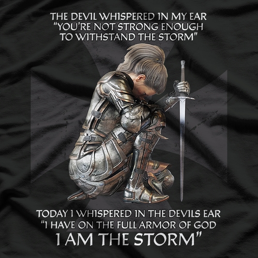 Cute Christian Cross with Bible Verse Design T-Shirt