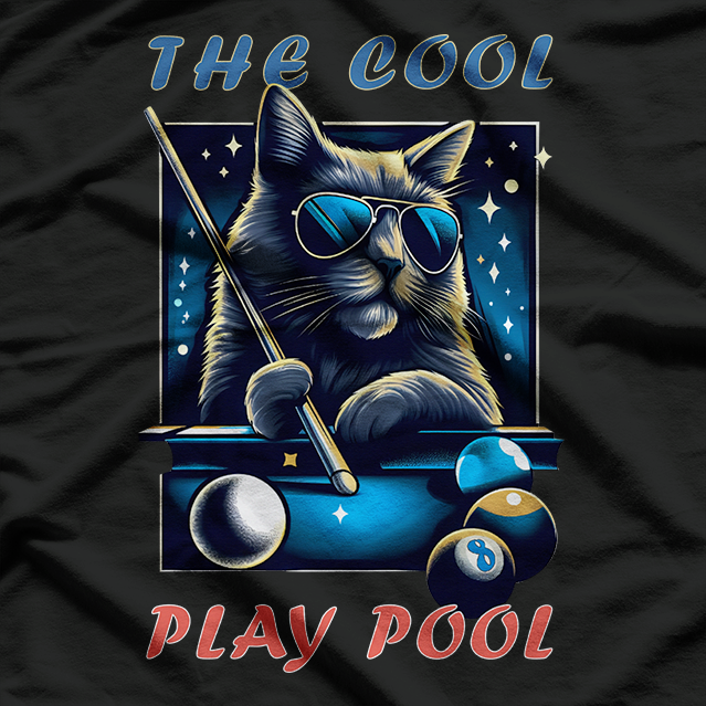Billiards Kitten Cat Playing Pool - The Cool Play Pool T-Shirt