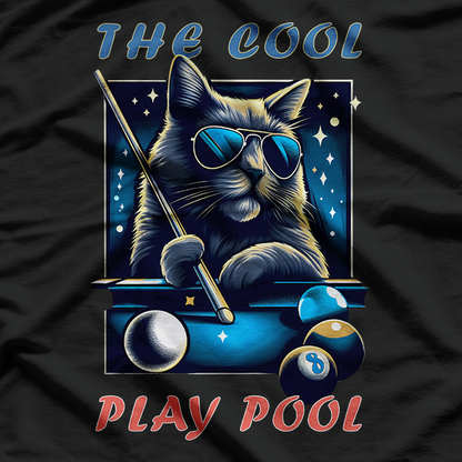 Billiards Kitten Cat Playing Pool - The Cool Play Pool T-Shirt