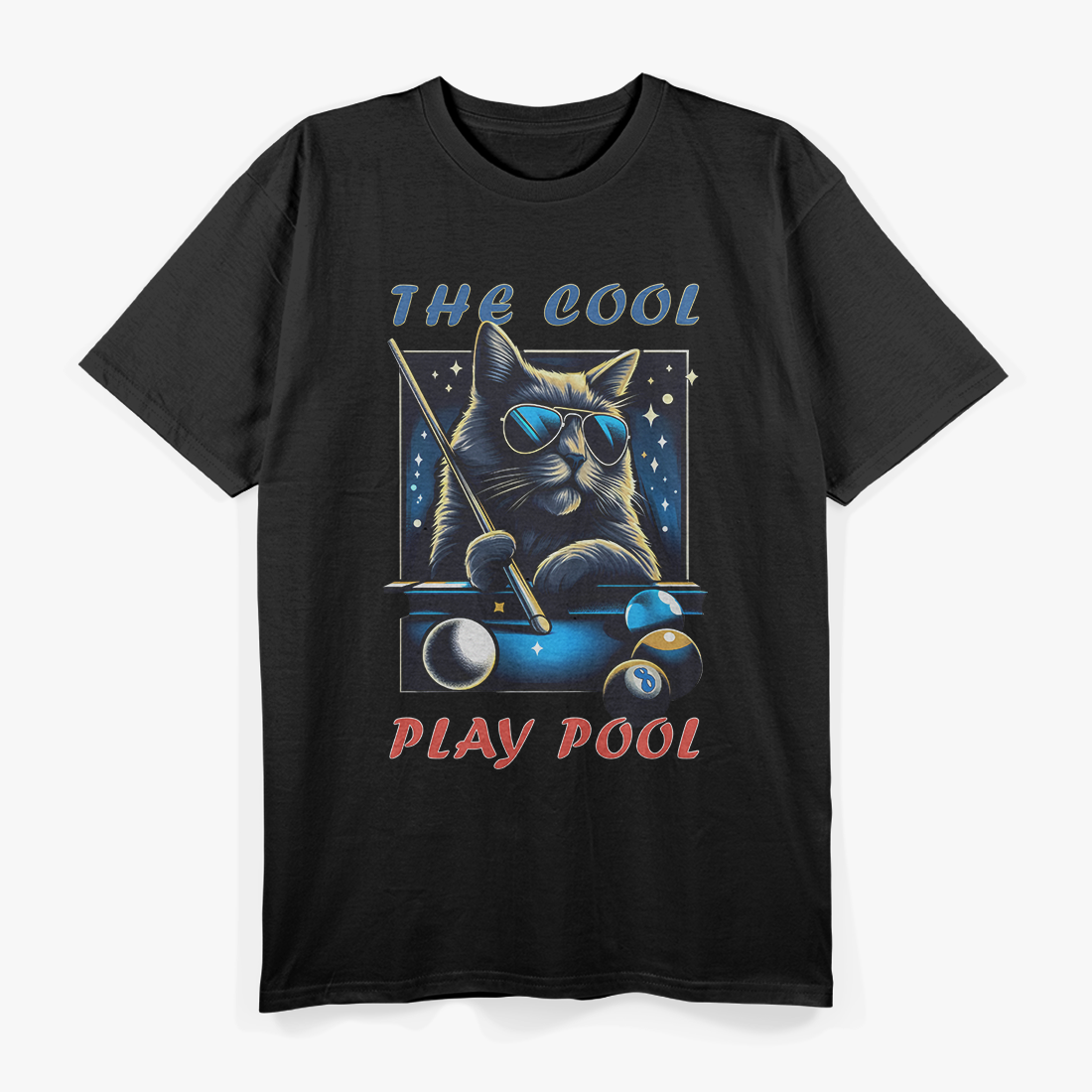 Billiards Kitten Cat Playing Pool - The Cool Play Pool T-Shirt