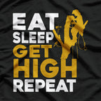 Eat Sleep Get High - Funny Arborist Tree Climber Logger T-Shirt