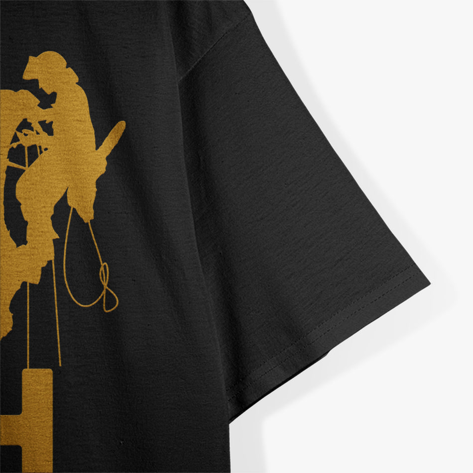 Eat Sleep Get High - Funny Arborist Tree Climber Logger T-Shirt