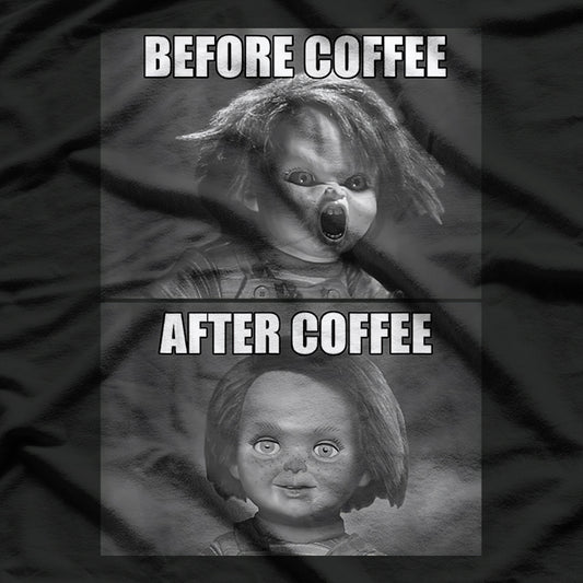 Funny Child’s Play Before Coffee After Coffee Humor T-Shirt