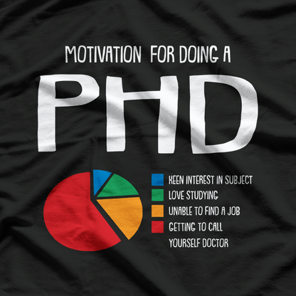 Motivation PHD Funny PH.D Chart Grad Candidate Student T-Shirt