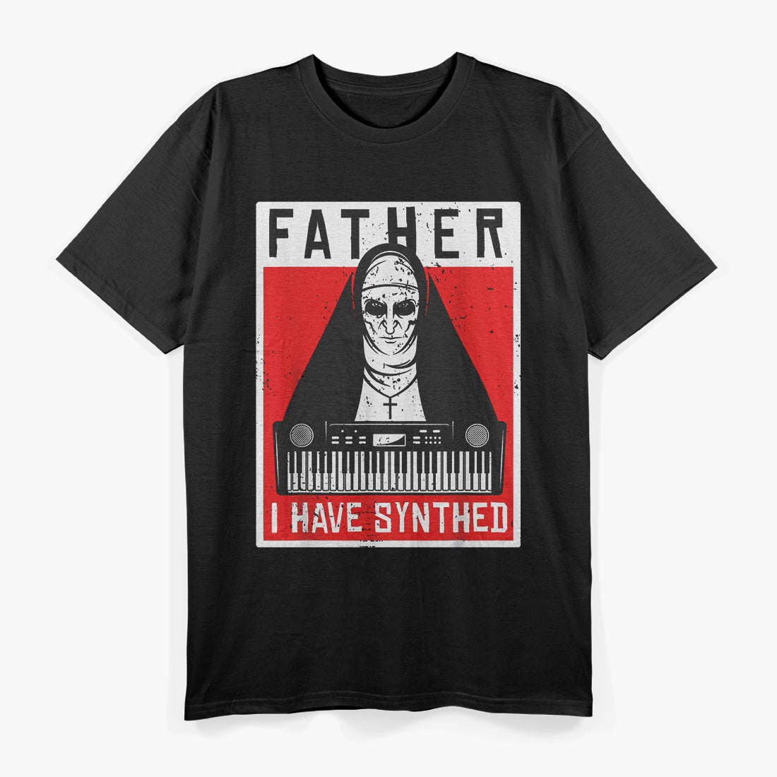 Synthesizer Nun Musical Humor Design T-Shirt