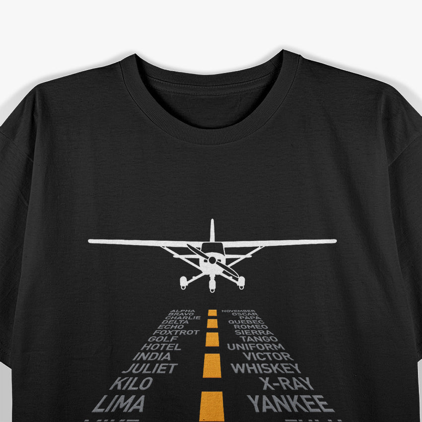 Plane Pilot Airport Runway Aviation Flight T-Shirt