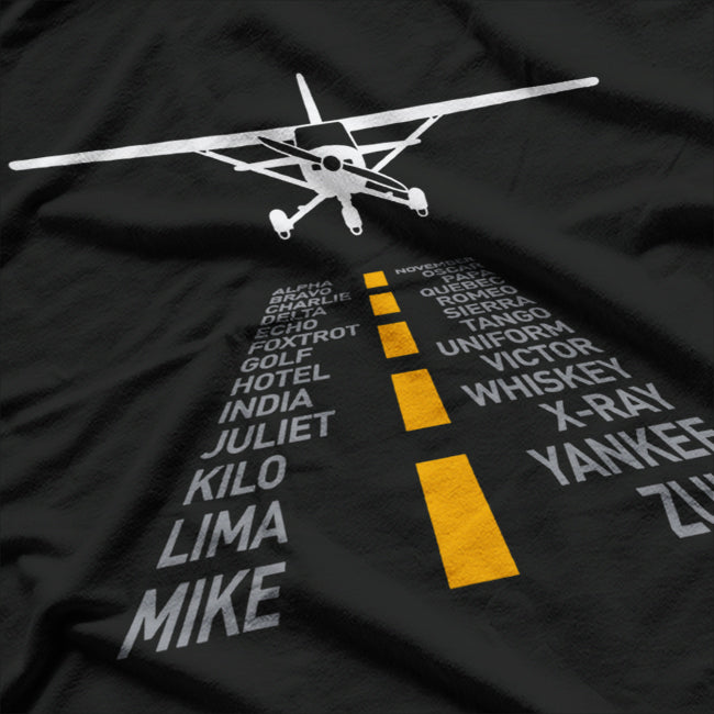 Plane Pilot Airport Runway Aviation Flight T-Shirt