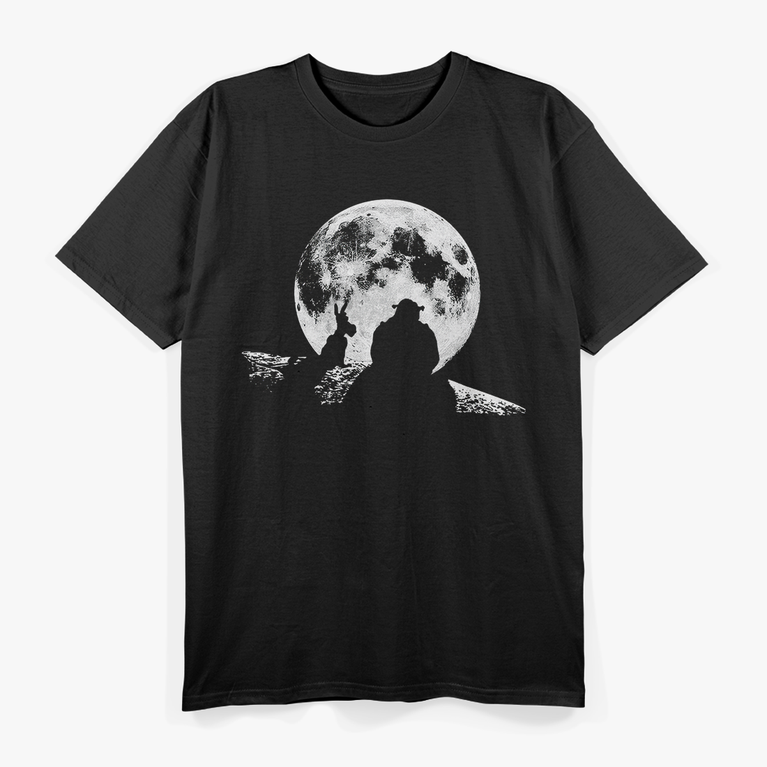 Funny Green Ogre Parody  Donkey Silhouette Graphic  T-Shirt