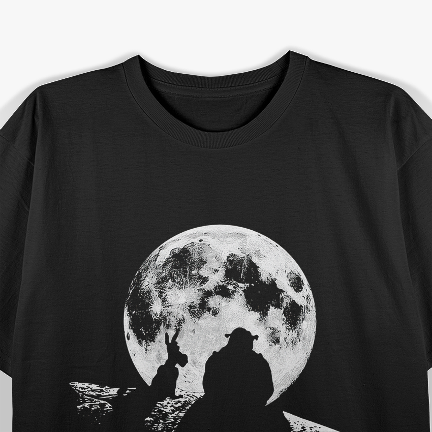 Funny Green Ogre Parody  Donkey Silhouette Graphic  T-Shirt