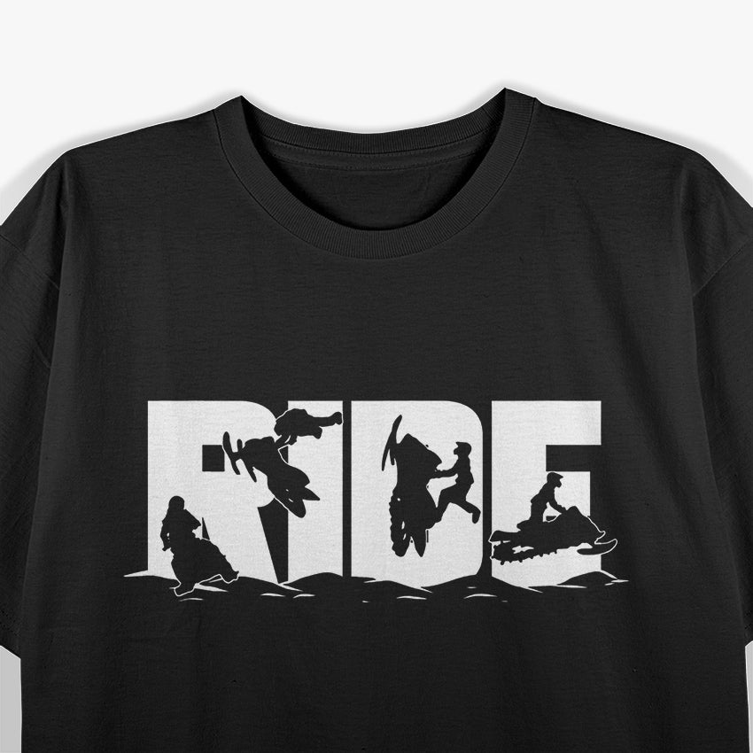 Snowmobile Ride Snowmobiling Winter Sport Gift T-Shirt