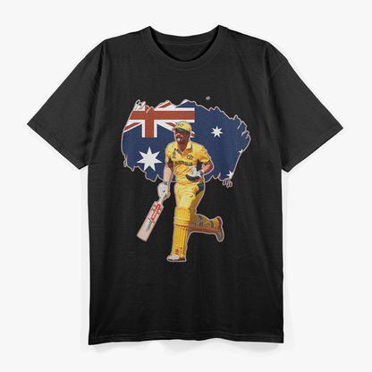 Cricket Legend Tribute – Australian Batter Head Fan Love T-Shirt