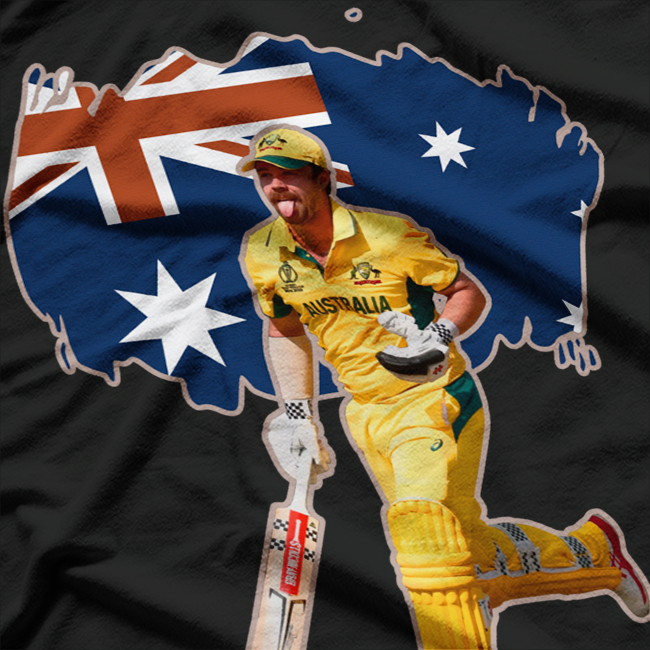 Cricket Legend Tribute – Australian Batter Head Fan Love T-Shirt