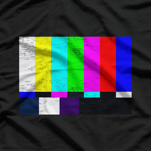 Vintage TV Test Pattern Color Bars Retro Media T-Shirt