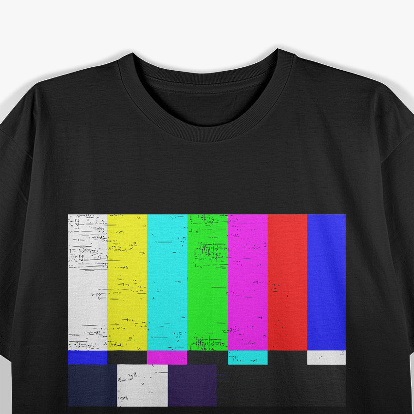 Vintage TV Test Pattern Color Bars Retro Media T-Shirt