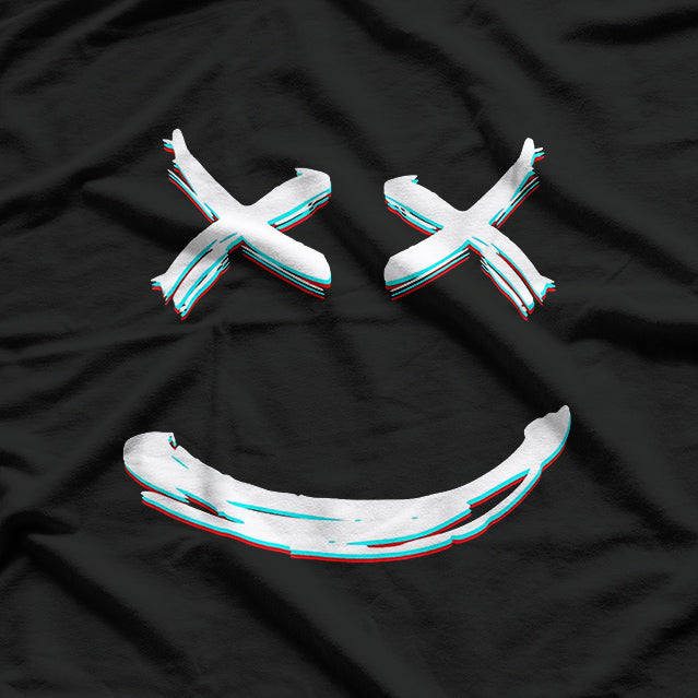 X Eyed Smile Face: Edgy Minimalist T-Shirt