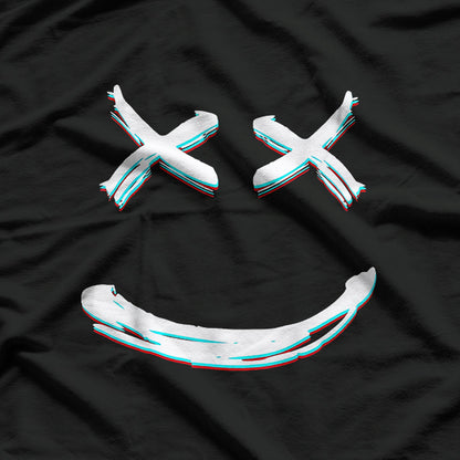 X Eyed Smile Face: Edgy Minimalist T-Shirt