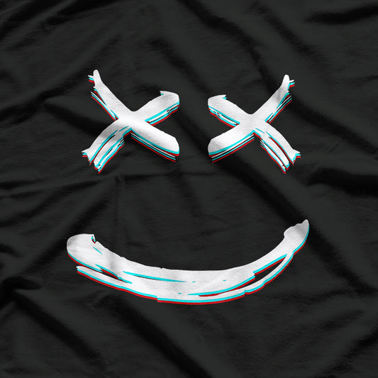 X Eyed Smile Face: Edgy Minimalist T-Shirt