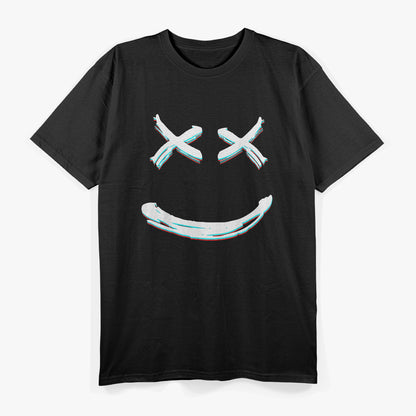 X Eyed Smile Face: Edgy Minimalist T-Shirt