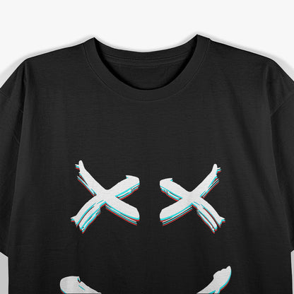 X Eyed Smile Face: Edgy Minimalist T-Shirt