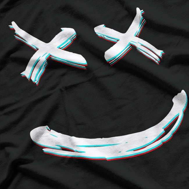 X Eyed Smile Face: Edgy Minimalist T-Shirt
