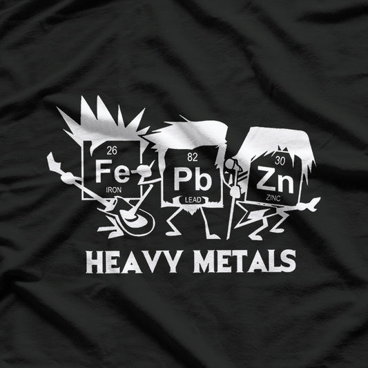 Funny Chemistry Heavy Metals For Science Enthusiasts T-Shirt