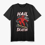 Hail Skatin Satanic Occult Funny Skateboard T-Shirt