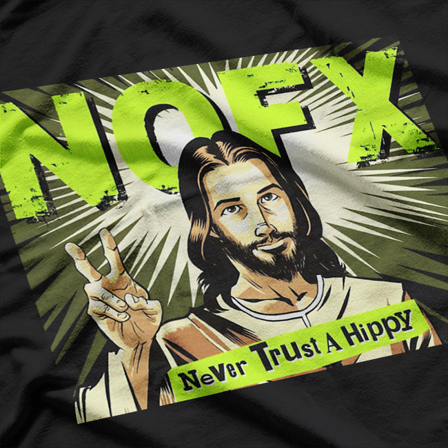 Jesus vs. Hippies - Classic Humor T-Shirt