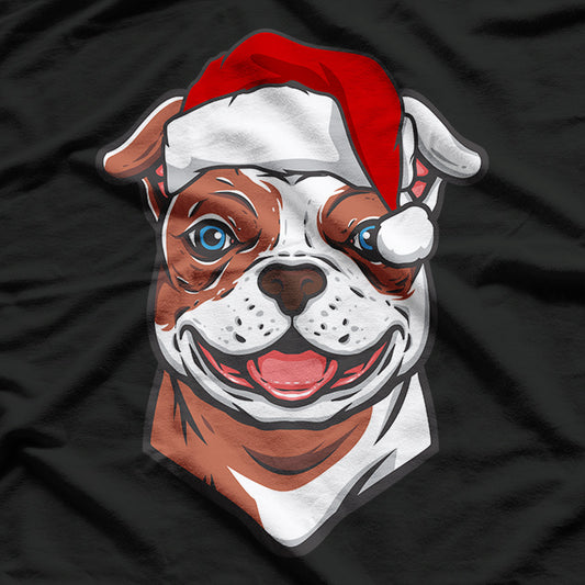 Christmas Bulldog Holiday Lover Festive Dog T-Shirt